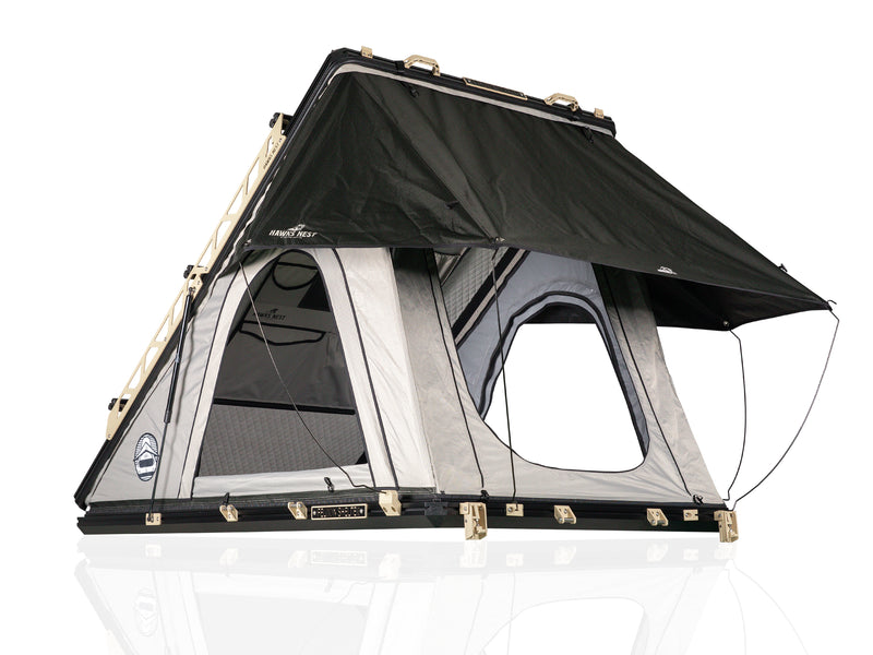 rooftop tents nz Hawk's Nest V2 Rooftop Tent - Low-Pro - Grey
