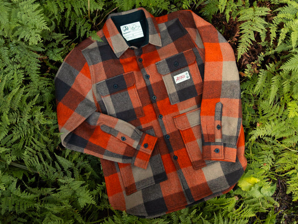 Wool Camp Shacket - Autumn Check - By Feldon Shelter & Swanndri