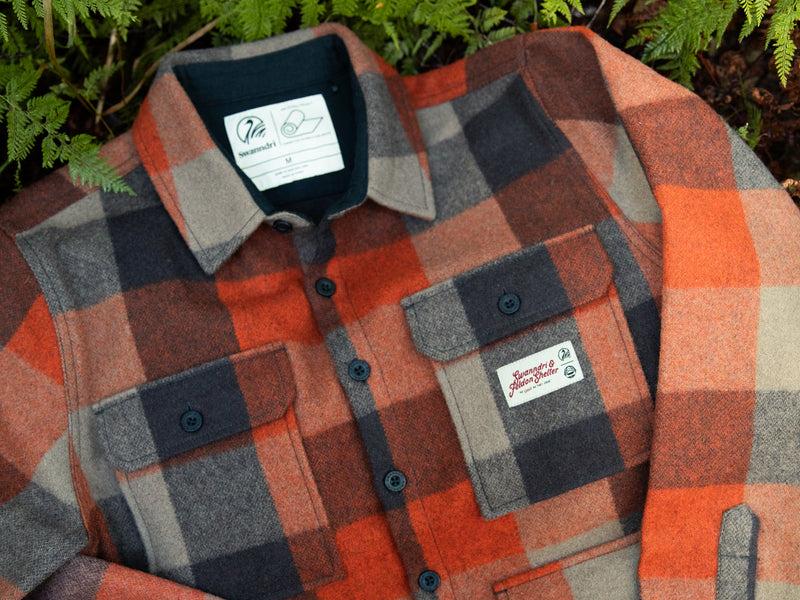 Wool Camp Shacket - Autumn Check - By Feldon Shelter & Swanndri