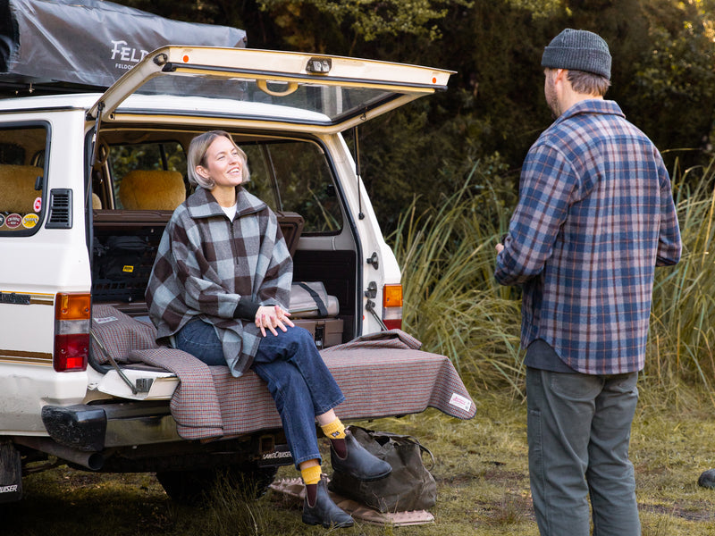 Wool Camp Blanket - Noble Check - By Feldon Shelter & Swanndri