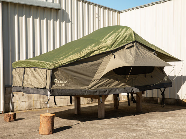 *Ex-Display* Crow's Nest Extended Rooftop Tent - Grey - By Feldon Shelter