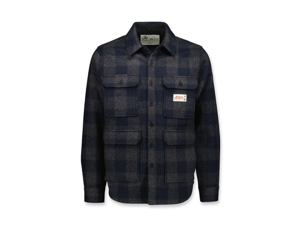 Wool Camp Shacket - Coal Check - By Feldon Shelter & Swanndri