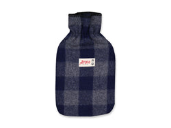 Hot Water Bottle - Grey Blue Check - By Feldon Shelter & Swanndri